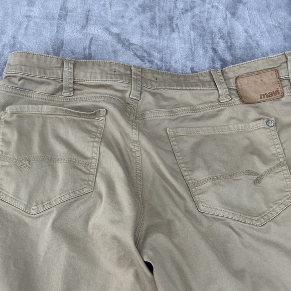 Mavi Jeans Mens 38x30(28) Khaki Matt Straight Leg Stretch Twill 5 Pocket Pants - Picture 9 of 13